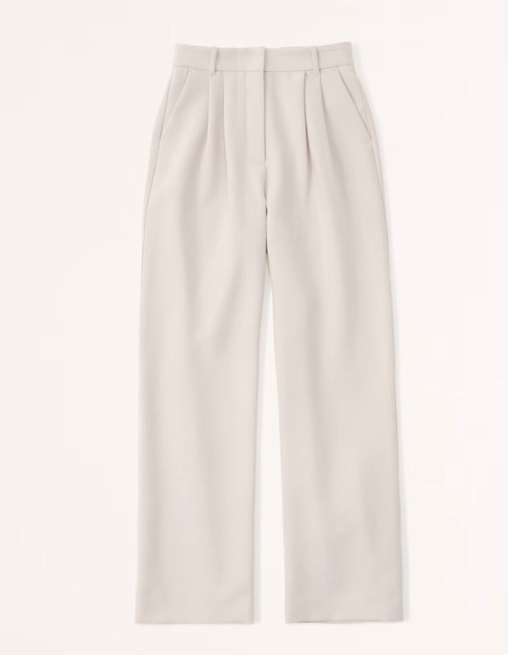 Abercrombie Sloane Tailored Wide Leg Trouser Pants Khaki Tan 16R 33 Workwear NWT